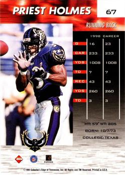 1999 Collector's Edge Fury - Gold Ingot #67 Priest Holmes Back