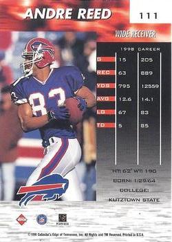 1999 Collector's Edge Fury - Gold Ingot #111 Andre Reed Back