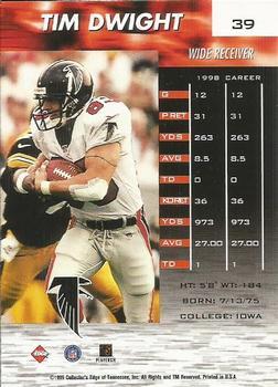 1999 Collector's Edge Fury - Millennium Collection Red #39 Tim Dwight Back