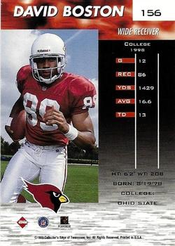 1999 Collector's Edge Fury - Millennium Collection Red #156 David Boston Back