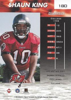 1999 Collector's Edge Fury - Millennium Collection Red #180 Shaun King Back