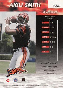 1999 Collector's Edge Fury - Millennium Collection Red #192 Akili Smith Back