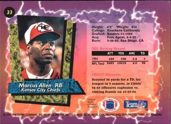 1995 Finest #33 Marcus Allen Back