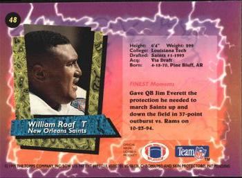 1995 Finest #48 Willie Roaf Back