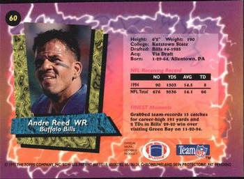 1995 Finest #60 Andre Reed Back