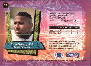 1995 Finest #98 John Thierry Back