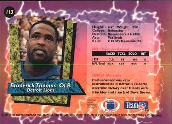 1995 Finest #113 Broderick Thomas Back