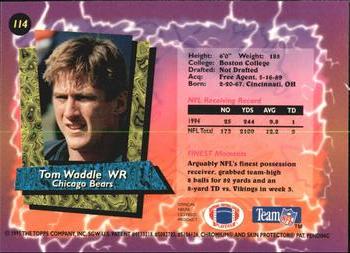 1995 Finest #114 Tom Waddle Back
