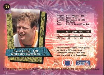 1995 Finest #124 Trent Dilfer Back