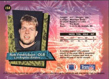 1995 Finest #158 Rob Fredrickson Back