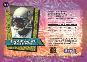 1995 Finest #166 Joey Galloway Back