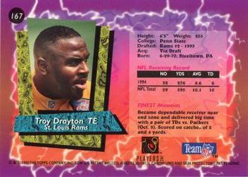 1995 Finest #167 Troy Drayton Back