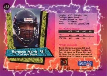 1995 Finest #172 Raymont Harris Back