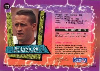 1995 Finest #175 Jim Everett Back