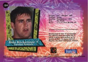1995 Finest #184 Blake Brockermeyer Back