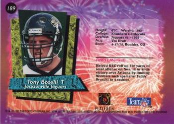 1995 Finest #189 Tony Boselli Back