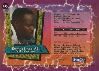 1995 Finest #190 Emmitt Smith Back