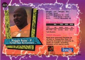 1995 Finest #223 Reggie Roby Back