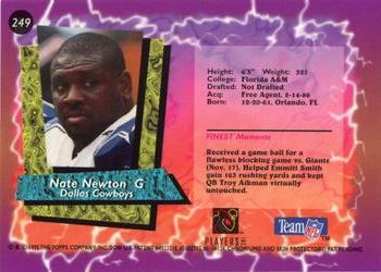 1995 Finest #249 Nate Newton Back