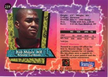 1995 Finest #259 Rob Moore Back