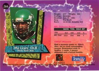 1995 Finest #266 Mo Lewis Back