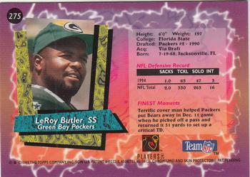 1995 Finest #275 LeRoy Butler Back