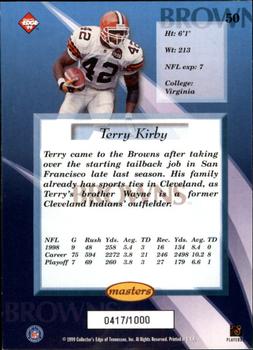 1999 Collector's Edge Masters - Galvanized #50 Terry Kirby Back