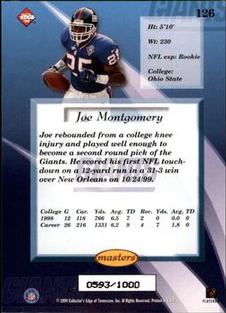 1999 Collector's Edge Masters - Galvanized #126 Joe Montgomery Back