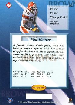 1999 Collector's Edge Masters - HoloGold #51 Wali Rainer Back