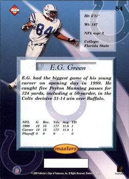 1999 Collector's Edge Masters - HoloGold #84 E.G. Green Back