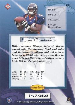 1999 Collector's Edge Masters - HoloSilver #60 Byron Chamberlain Back