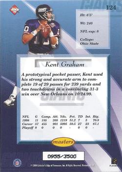 1999 Collector's Edge Masters - HoloSilver #124 Kent Graham Back