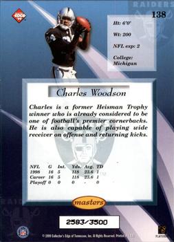 1999 Collector's Edge Masters - HoloSilver #138 Charles Woodson Back