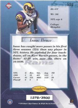 1999 Collector's Edge Masters - HoloSilver #152 Isaac Bruce Back