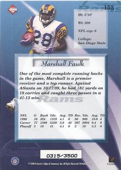1999 Collector's Edge Masters - HoloSilver #153 Marshall Faulk Back
