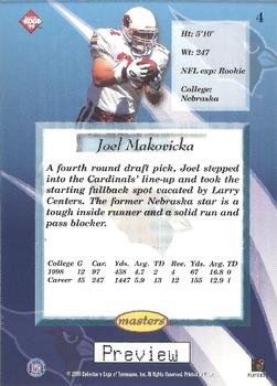 1999 Collector's Edge Masters - Previews #4 Joel Makovicka Back