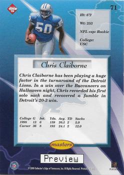 1999 Collector's Edge Masters - Previews #71 Chris Claiborne Back