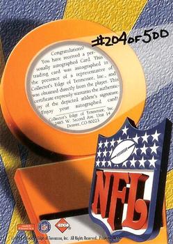 1999 Collector's Edge Masters - Pro Signature Authentics #NNO Peyton Manning Back