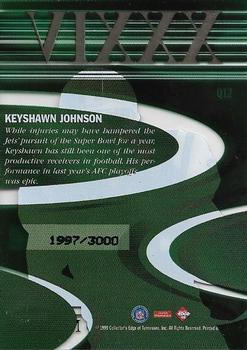 1999 Collector's Edge Masters - Quest #Q12 Keyshawn Johnson Back