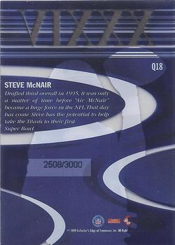 1999 Collector's Edge Masters - Quest #Q18 Steve McNair Back