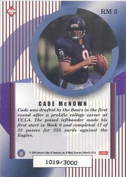 1999 Collector's Edge Masters - Rookie Masters #RM 5 Cade McNown Back