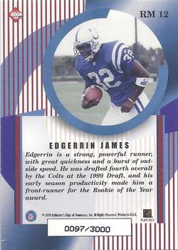 1999 Collector's Edge Masters - Rookie Masters #RM 12 Edgerrin James Back