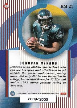 1999 Collector's Edge Masters - Rookie Masters #RM 21 Donovan McNabb Back