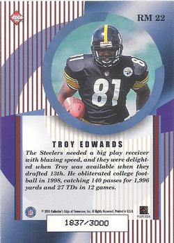 1999 Collector's Edge Masters - Rookie Masters #RM 22 Troy Edwards Back