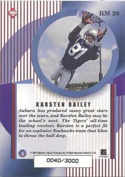 1999 Collector's Edge Masters - Rookie Masters #RM 26 Karsten Bailey Back