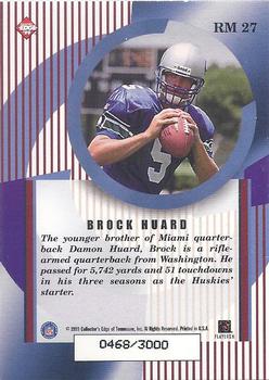 1999 Collector's Edge Masters - Rookie Masters #RM 27 Brock Huard Back