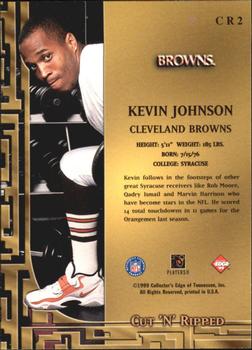 1999 Collector's Edge Odyssey - Cut 'n' Ripped #CR2 Kevin Johnson Back