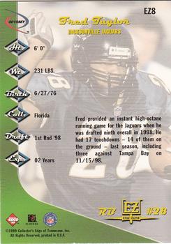 1999 Collector's Edge Odyssey - End Zone #EZ8 Fred Taylor Back