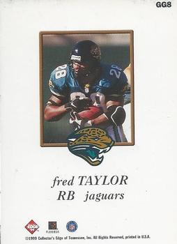 1999 Collector's Edge Odyssey - Game Gear HoloGold Aftermarket #GG8 Fred Taylor Back