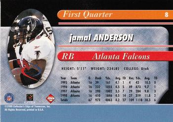 1999 Collector's Edge Odyssey - Millennium Collection Red #8 Jamal Anderson Back